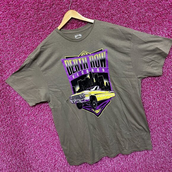 Death Row Records Hip Hop Tan Tshirt size 2X - Picture 3 of 4